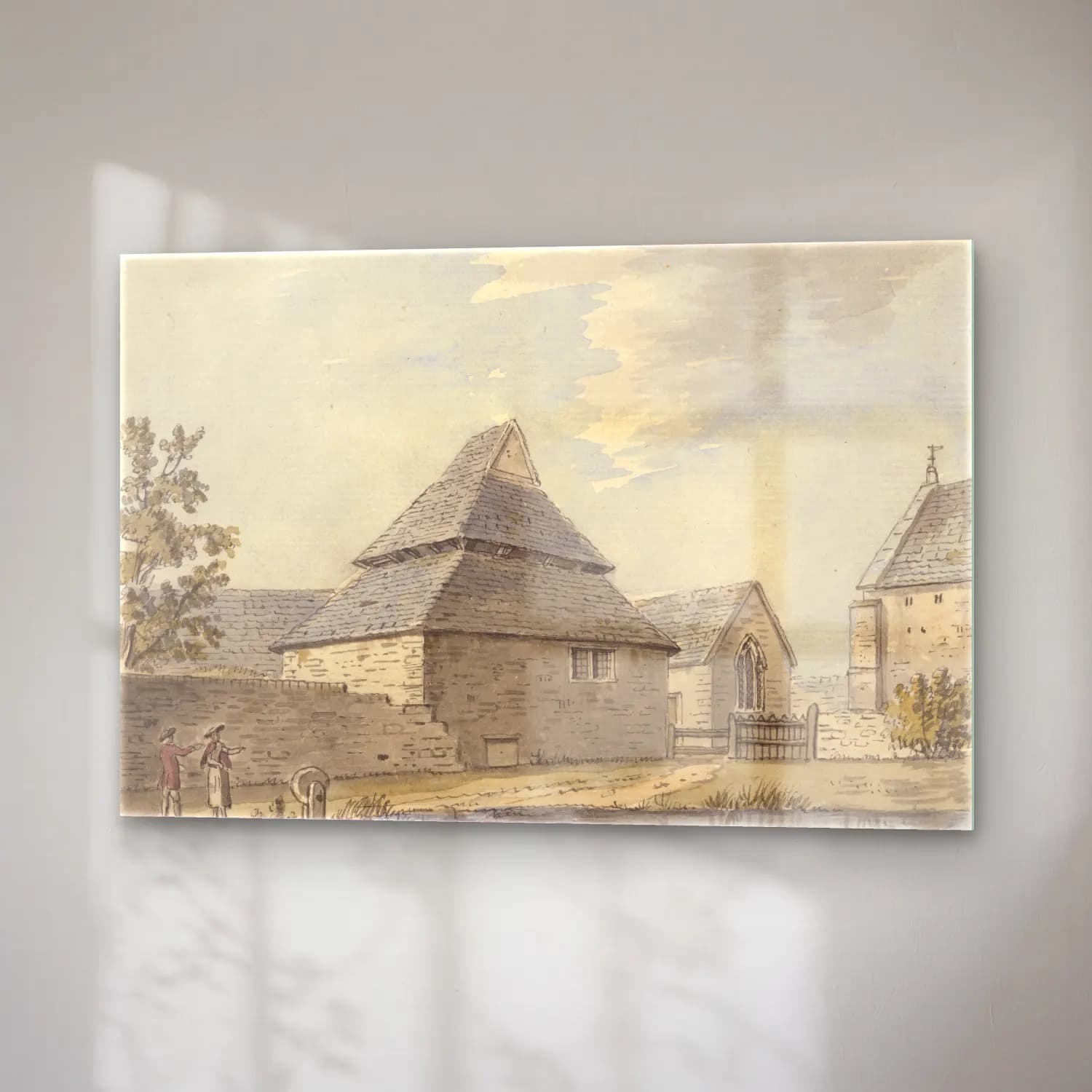 Vintage Katedral No. 15 cam tablo — sağ açıdan görünüm