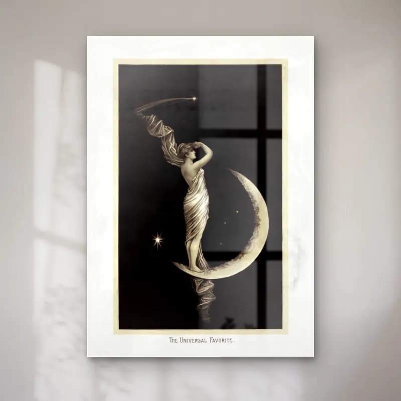 Vintage Ay ve Gece No. 37 cam tablo — Vintage Ay ve Gece No. 37 — vintage ay ve gece