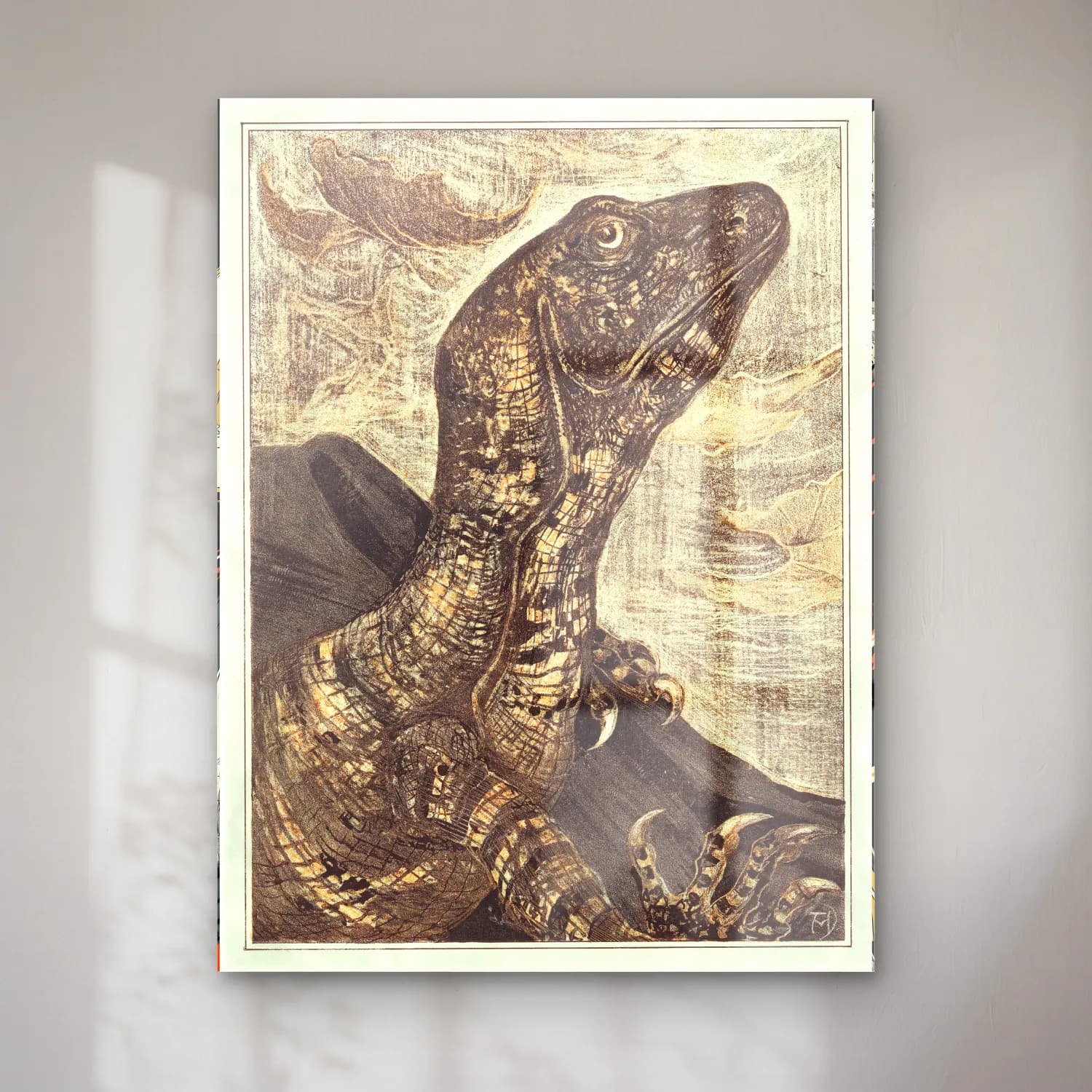 Japon Baskı Dinozor cam tablo — Japon Baskı Dinozor — japon baskı dinozor