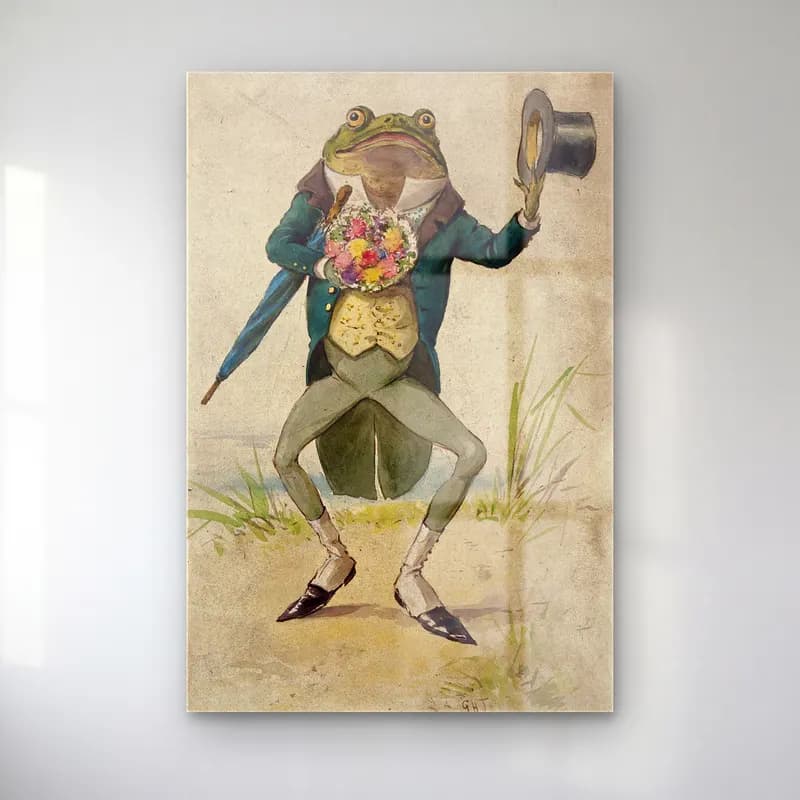 Vintage Erkek Portresi – Yeşil Tonlar cam tablo — Vintage Erkek Portresi – Yeşil Tonlar — vintage erkek portresi