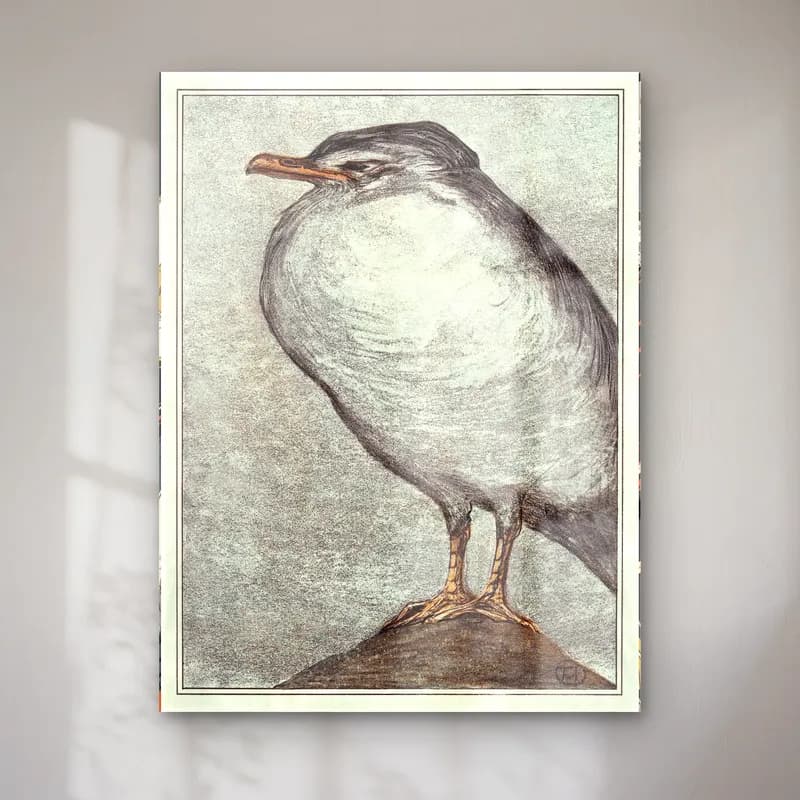 Vintage Balıkçıl No. 13 cam tablo — Vintage Balıkçıl No. 13 — vintage balıkçıl