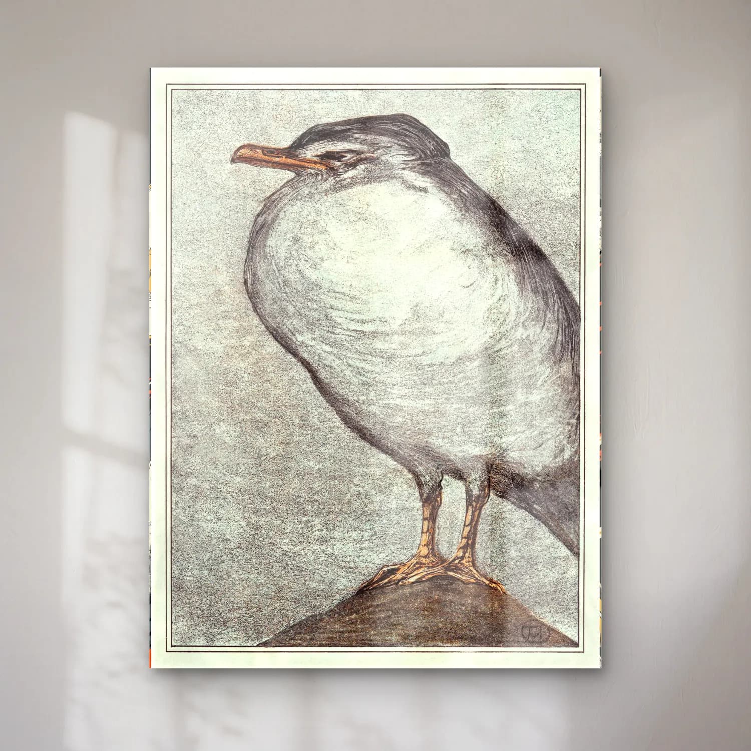 Vintage Balıkçıl No. 13 cam tablo — Vintage Balıkçıl No. 13 — vintage balıkçıl