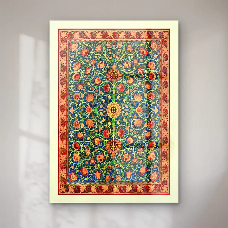 Maksimalist Çiçek Deseni No. 94 cam tablo — Maksimalist Çiçek Deseni No. 94 — maksimalist çiçek deseni