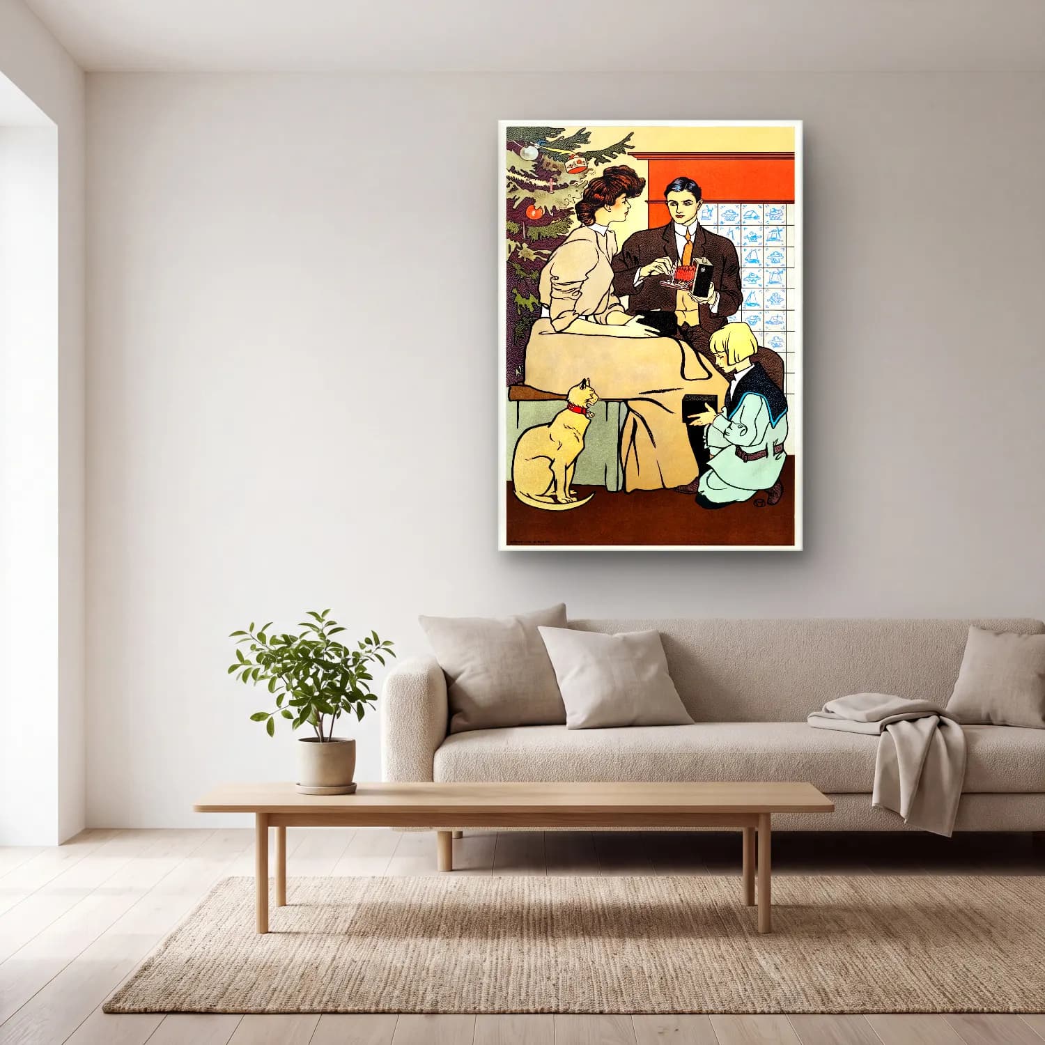 Vintage Poster Vintage İç Mekân – Siyah Beyaz Tonlar cam tablo — açık renk salonda