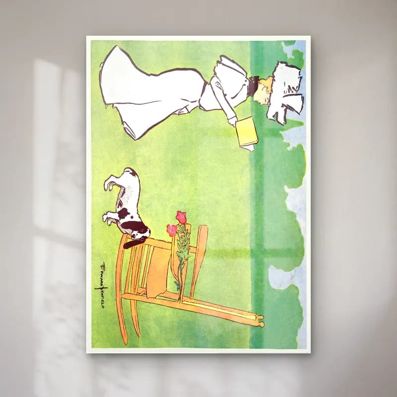 Vintage Poster Köpek No. 7 cam tablo — Vintage Poster Köpek No. 7 — vintage poster köpek