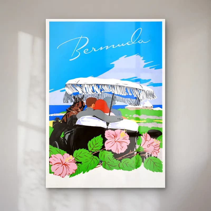 Vintage Poster Sahilde İnsanlar No. 8 cam tablo — Vintage Poster Sahilde İnsanlar No. 8 — vintage poster sahilde i̇nsanlar