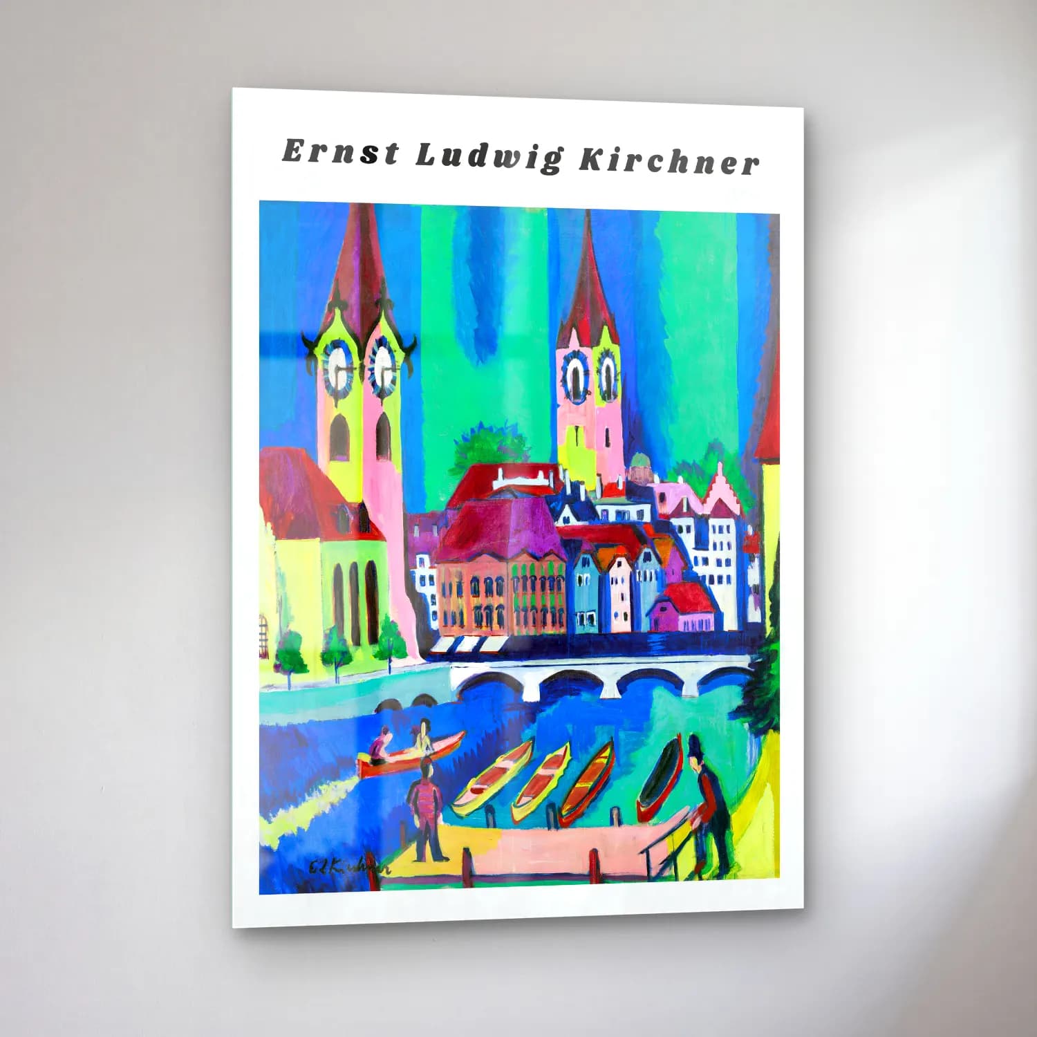 Vintage Poster Katedral No. 28 cam tablo — sol açıdan görünüm