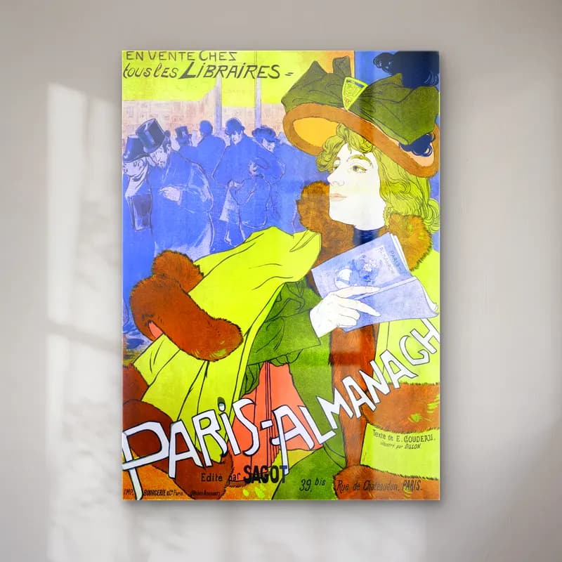 Vintage Poster Şapkalı Kadın No. 11 cam tablo — Vintage Poster Şapkalı Kadın No. 11 — vintage poster şapkalı kadın