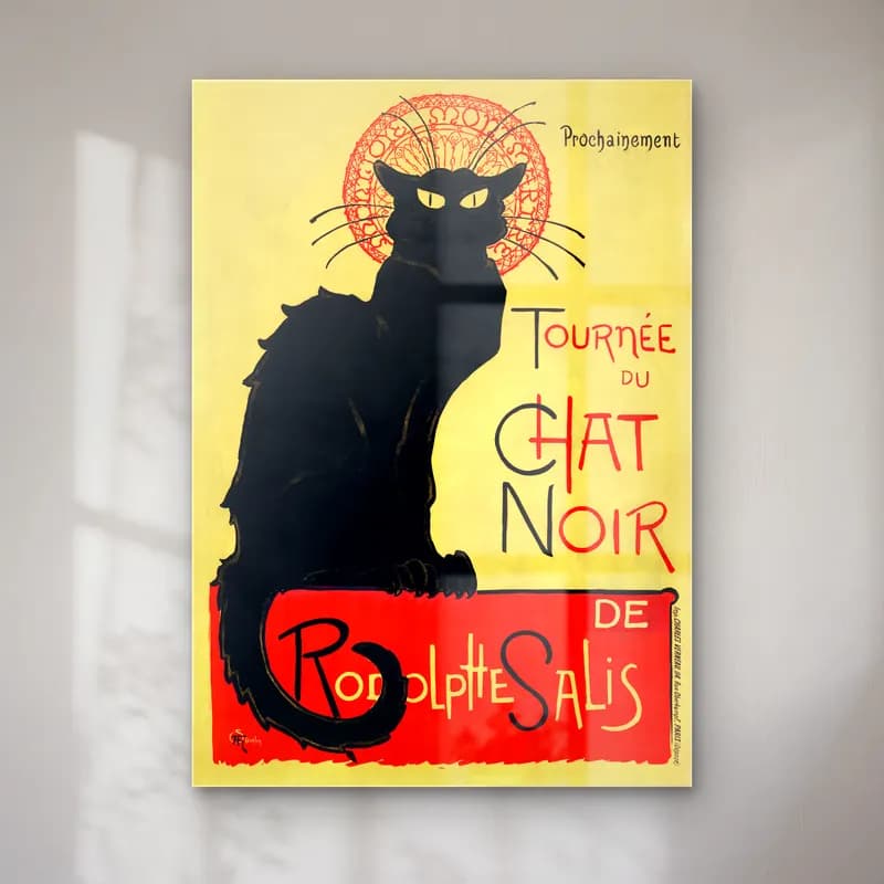 Vintage Poster Kedi No. 5 cam tablo — Vintage Poster Kedi No. 5 — vintage poster kedi