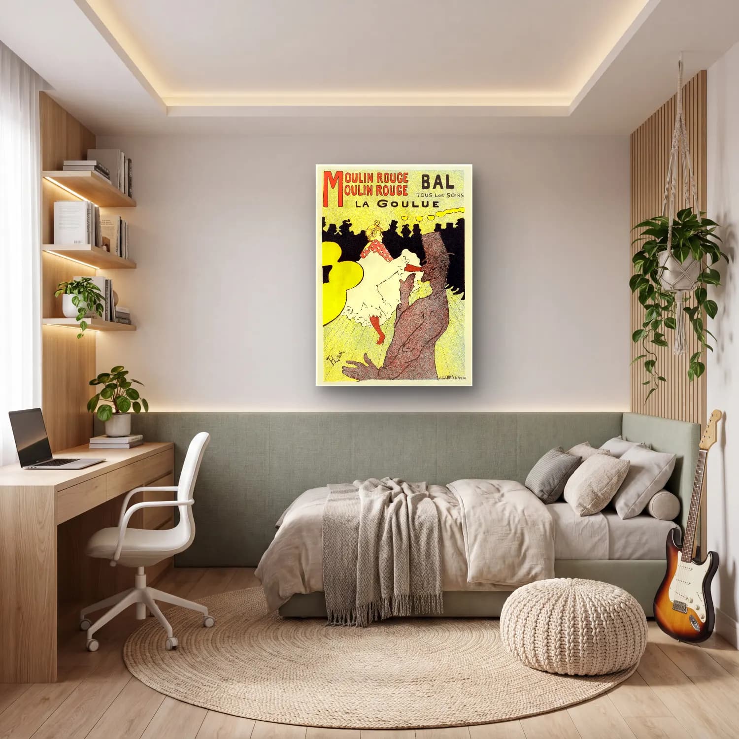 Henri de Toulouse-Lautrec – Dansçılar cam tablo — genç odasında