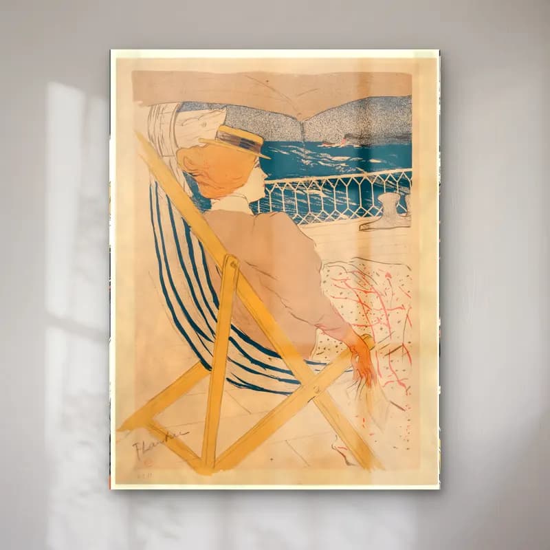 Henri de Toulouse-Lautrec – Şapkalı Kadın cam tablo — Henri de Toulouse-Lautrec – Şapkalı Kadın — vintage poster şapkalı kadın