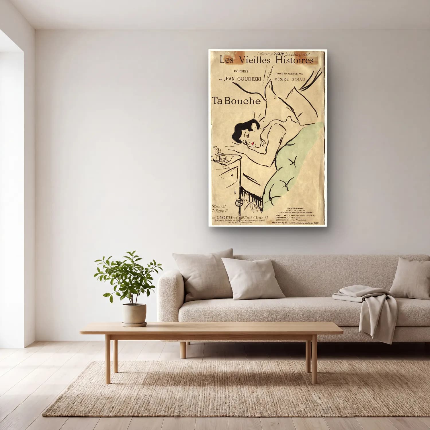 Henri de Toulouse-Lautrec – Kitap Okuyan Kadın cam tablo — açık renk salonda