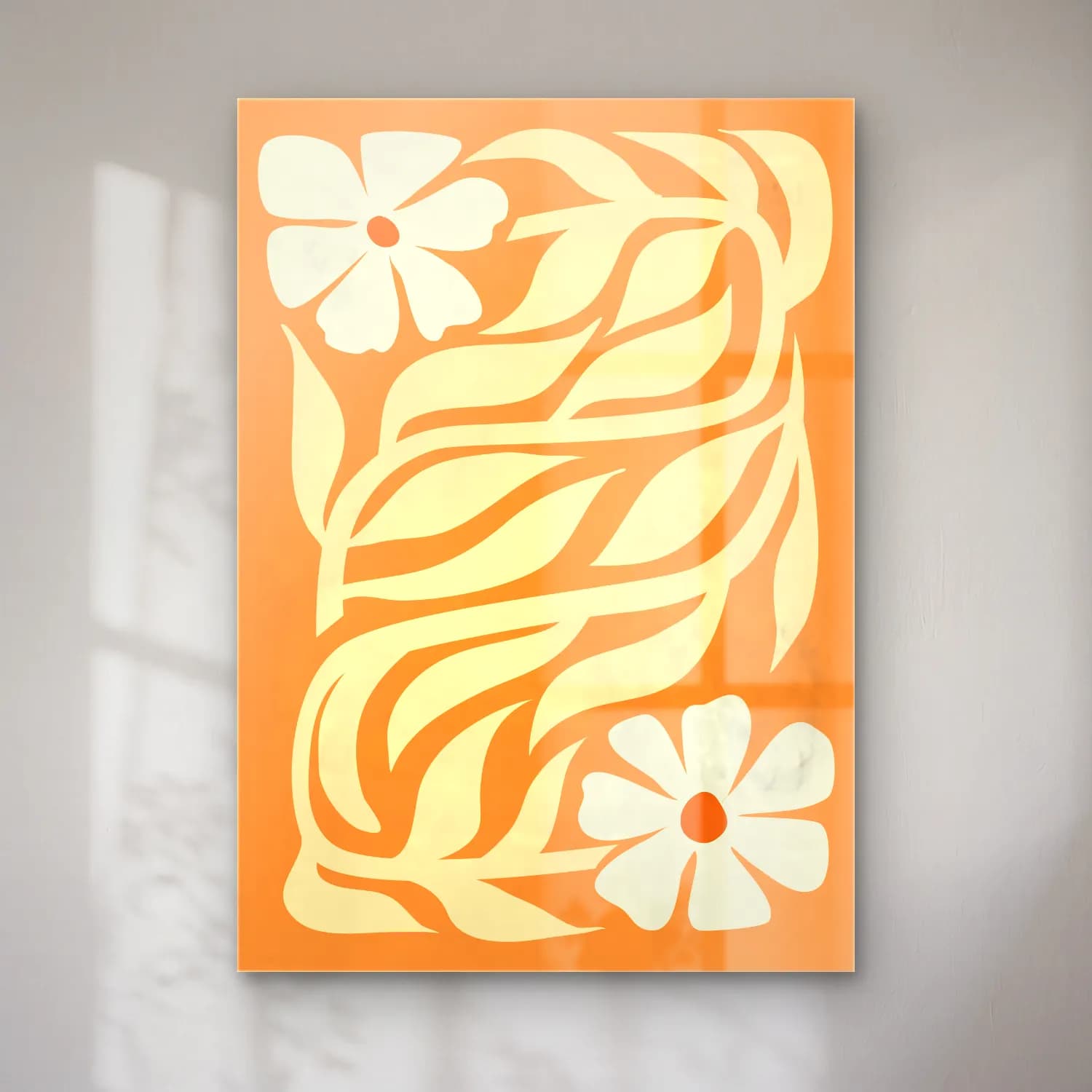 Henri Matisse – Çiçek Deseni No. 17 cam tablo — Henri Matisse – Çiçek Deseni No. 17 — retro çiçek deseni