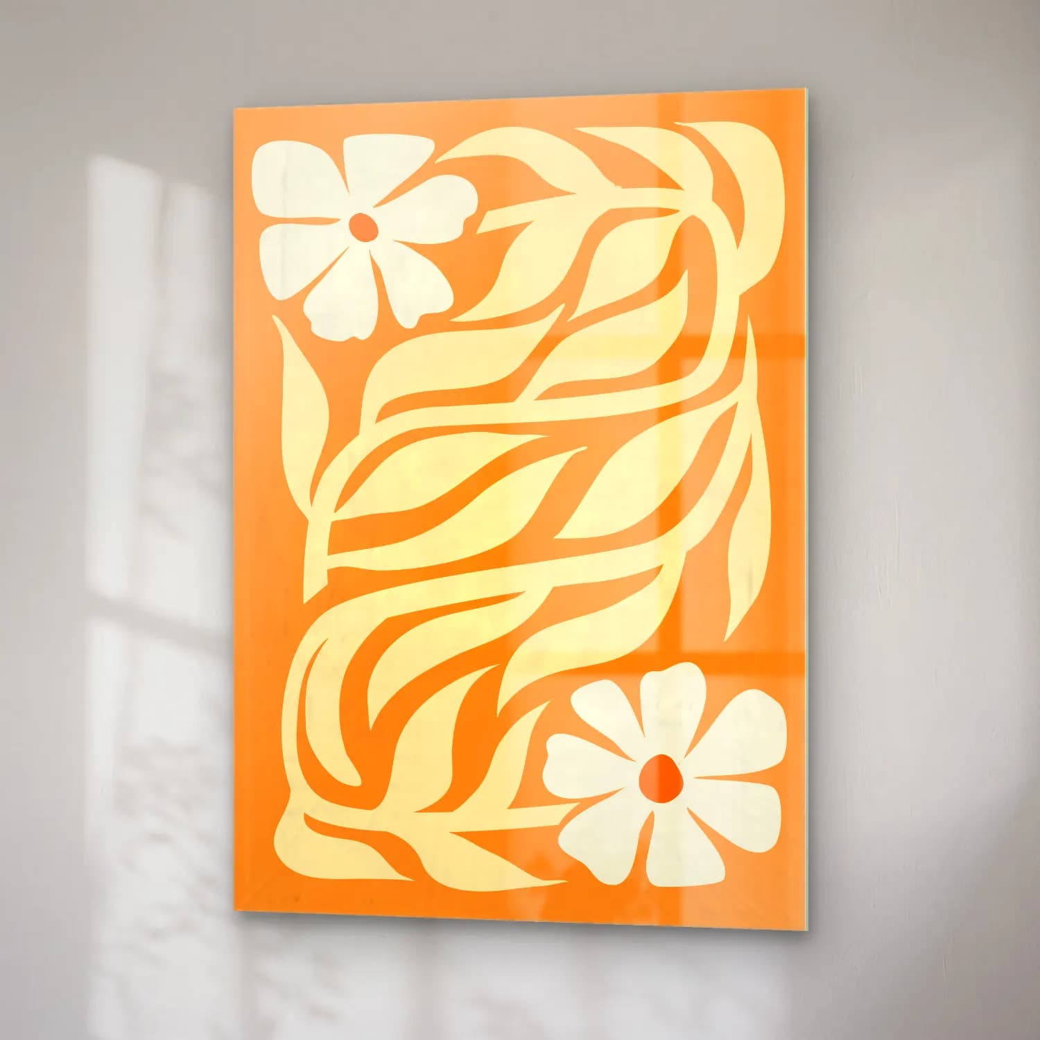 Henri Matisse – Çiçek Deseni No. 17 cam tablo — sağ açıdan görünüm