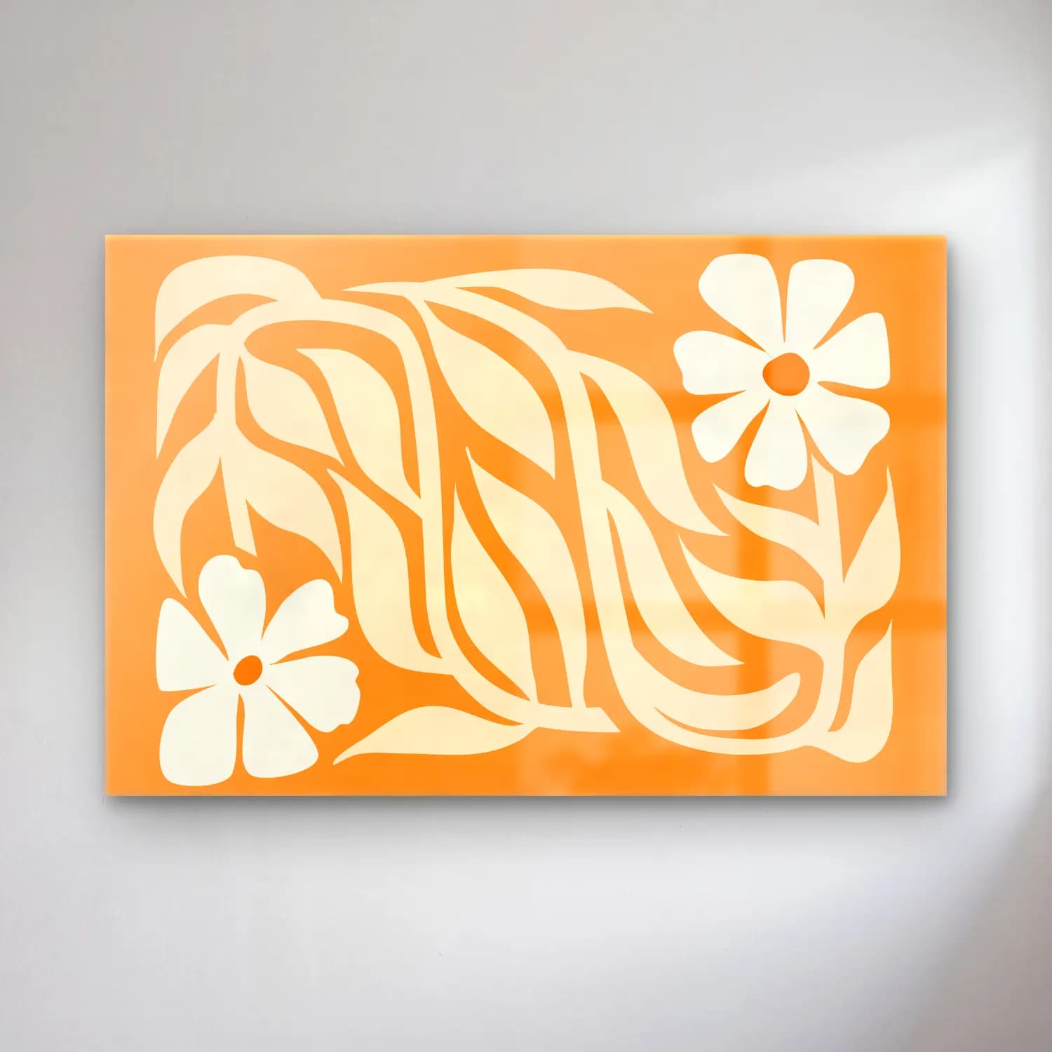 Henri Matisse – Çiçek Deseni No. 25 cam tablo — Henri Matisse – Çiçek Deseni No. 25 — retro çiçek deseni
