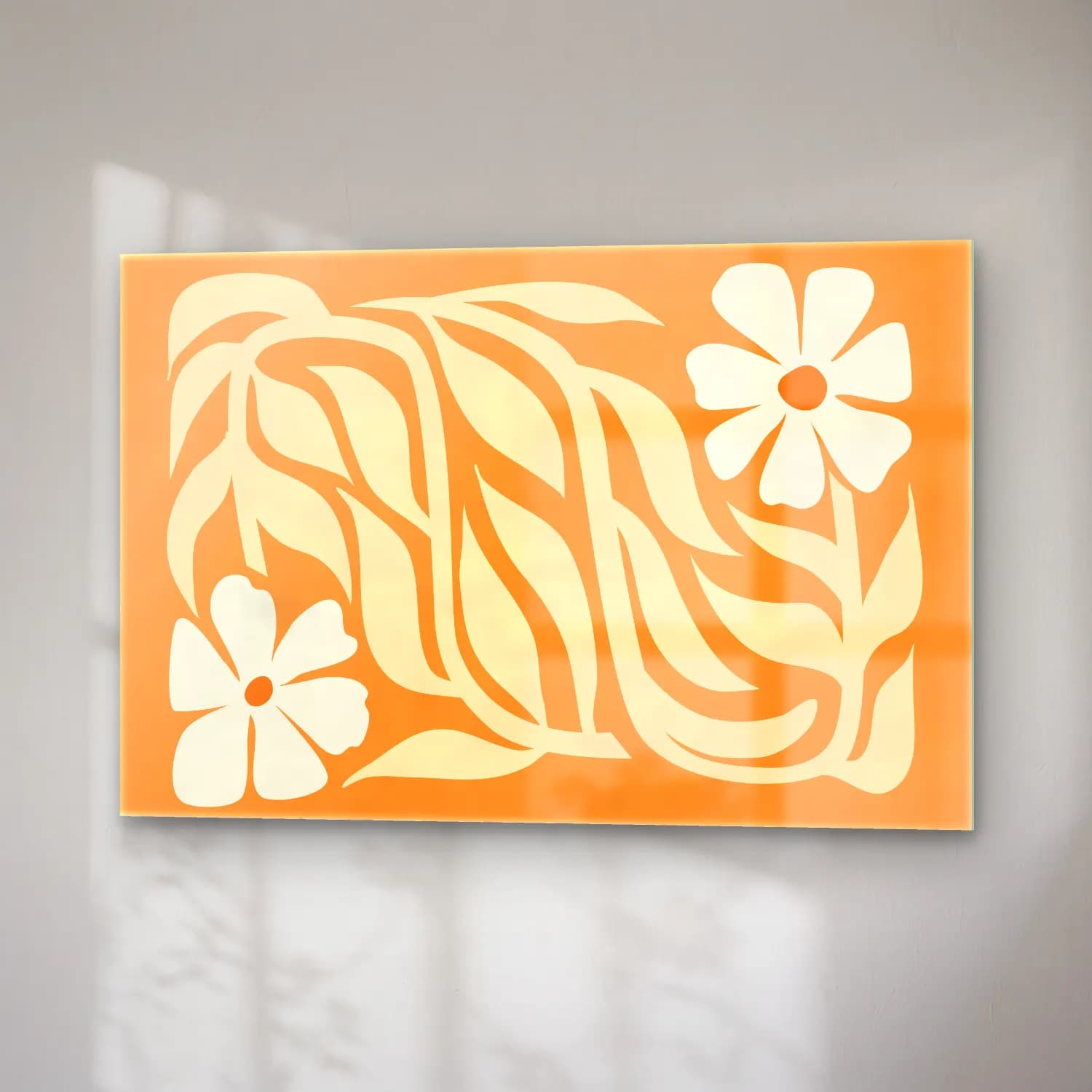 Henri Matisse – Çiçek Deseni No. 25 cam tablo — sağ açıdan görünüm