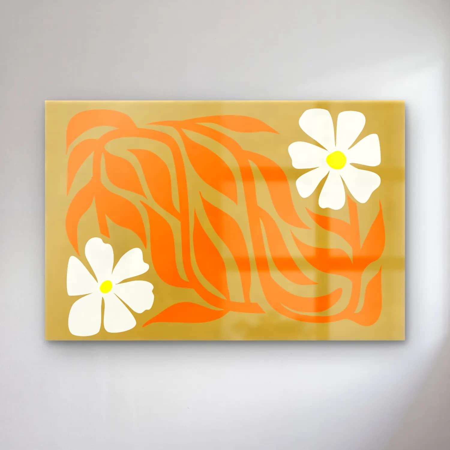Henri Matisse – Çiçek Deseni No. 26 cam tablo — Henri Matisse – Çiçek Deseni No. 26 — retro çiçek deseni