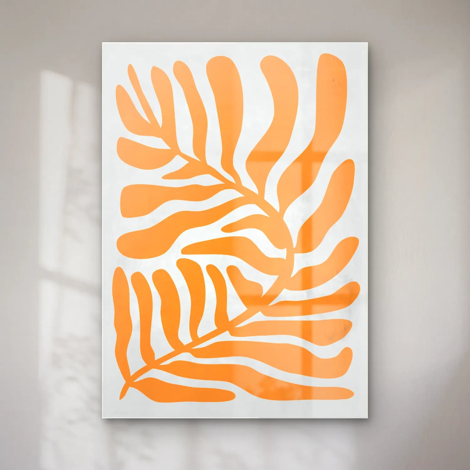 Henri Matisse – Eğrelti Otu – Turuncu Tonlar cam tablo — Henri Matisse – Eğrelti Otu – Turuncu Tonlar — boho eğrelti otu