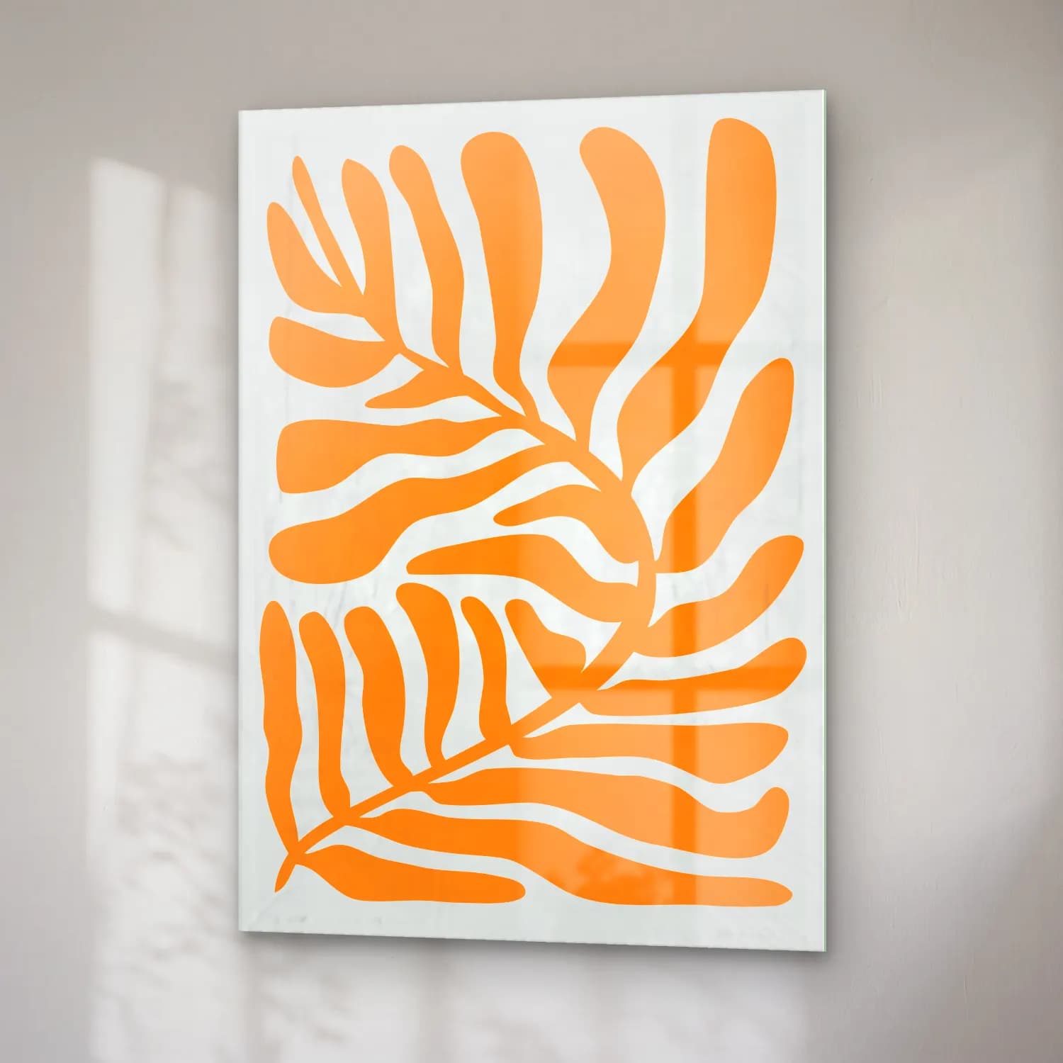Henri Matisse – Eğrelti Otu – Turuncu Tonlar cam tablo — sağ açıdan görünüm