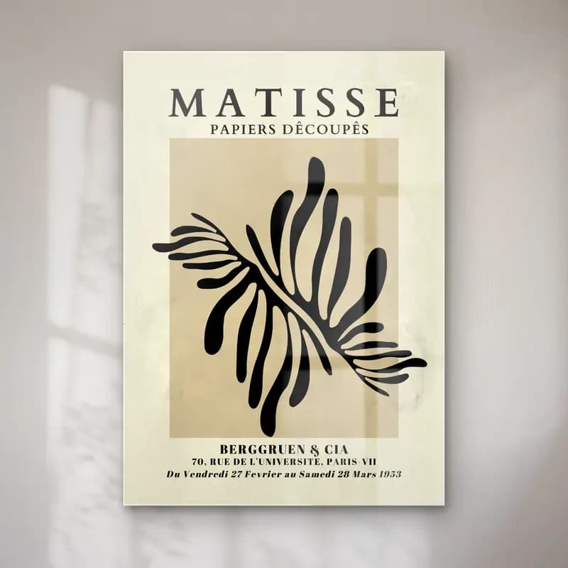 Henri Matisse – Botanik Yapraklar cam tablo — Henri Matisse – Botanik Yapraklar — bauhaus botanik yapraklar