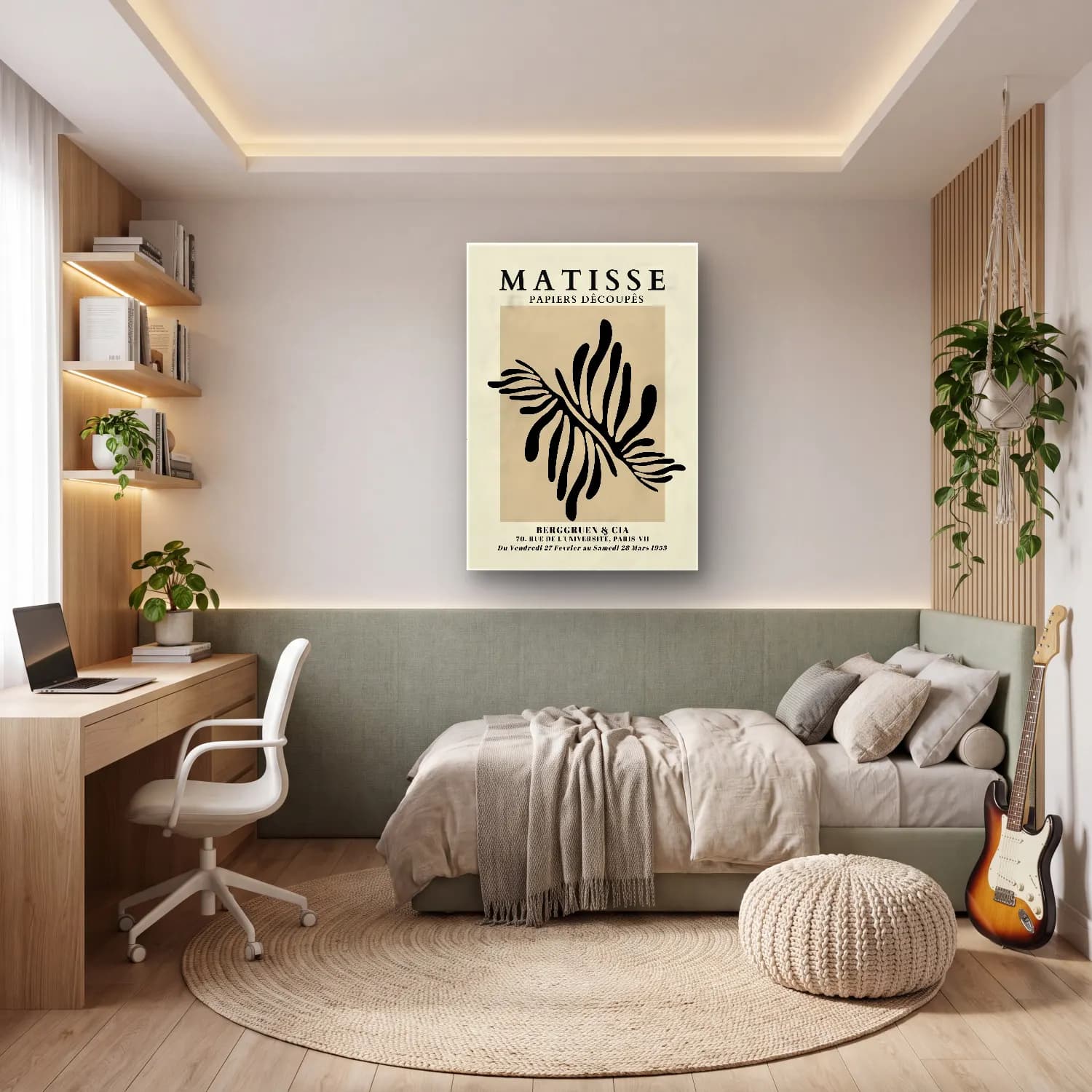 Henri Matisse – Botanik Yapraklar cam tablo — genç odasında