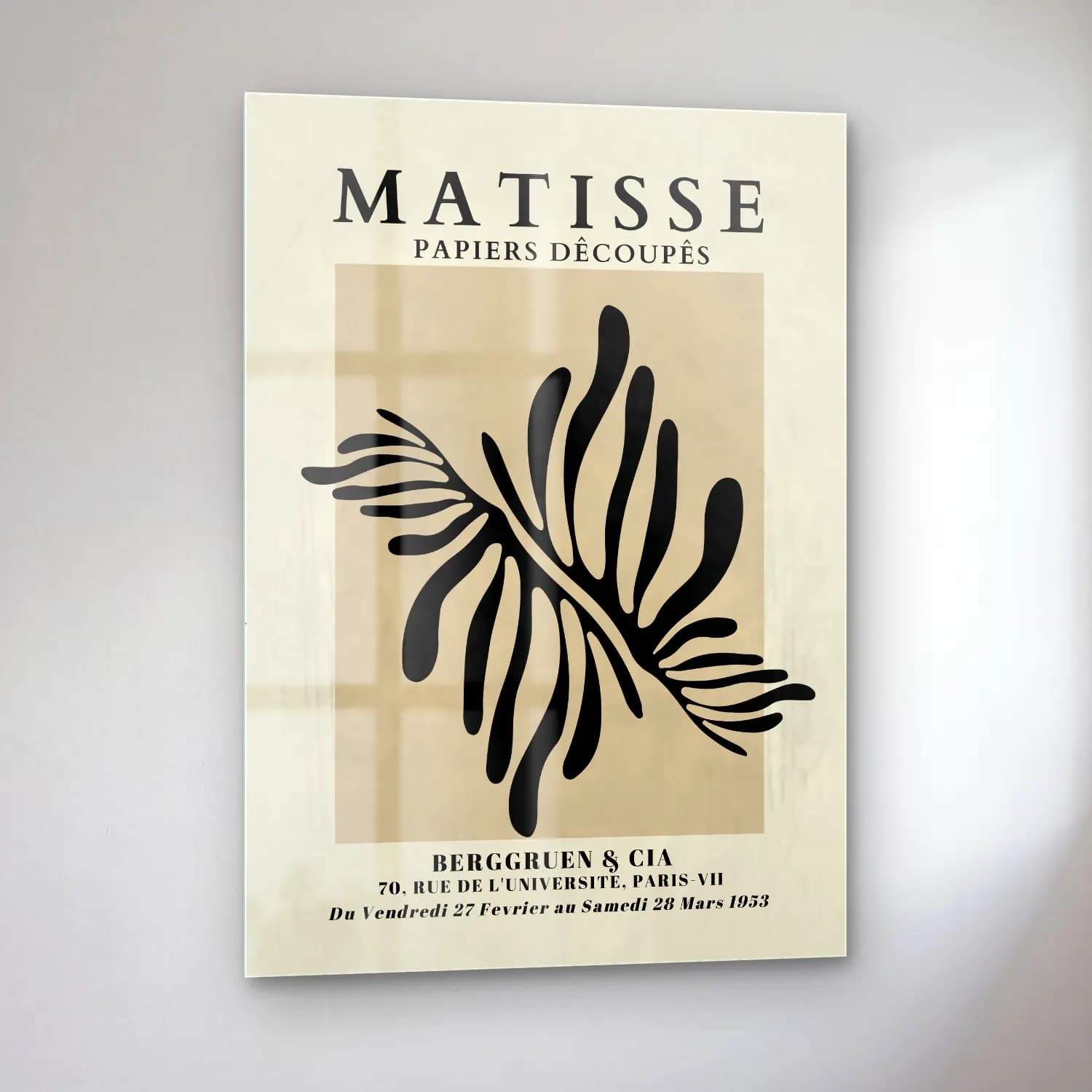 Henri Matisse – Botanik Yapraklar cam tablo — sol açıdan görünüm