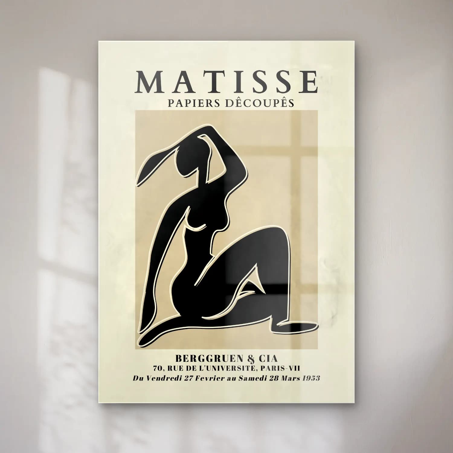 Henri Matisse – Figür Çalışması – Siyah Beyaz Tonlar cam tablo — Henri Matisse – Figür Çalışması – Siyah Beyaz Tonlar — bauhaus figür çalışması
