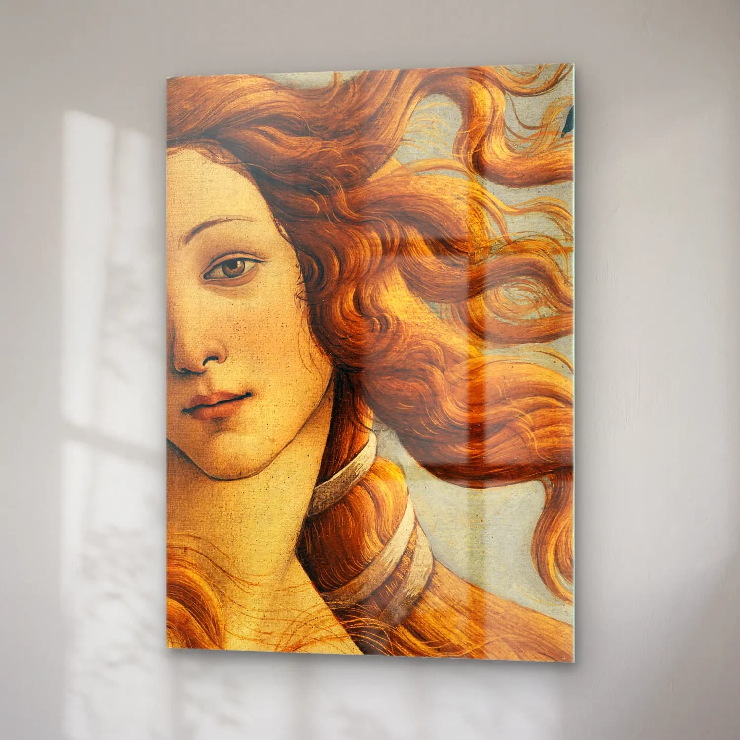 Sandro Botticelli – Kadın Portresi No. 7 cam tablo — sağ açıdan görünüm