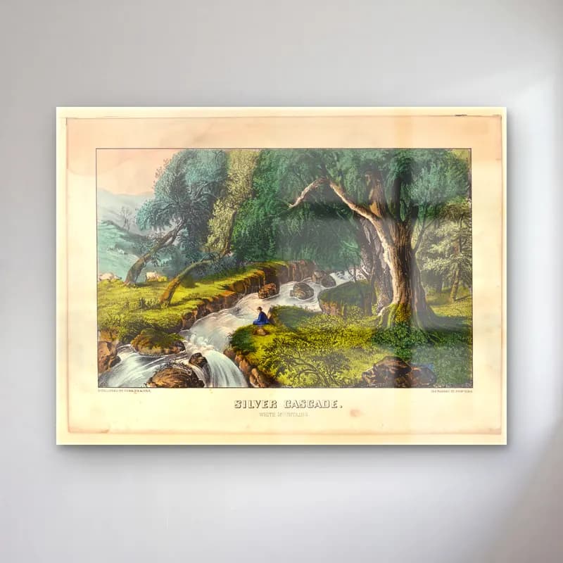 Vintage Kırda Nehir – Siyah Beyaz Tonlar cam tablo — Vintage Kırda Nehir – Siyah Beyaz Tonlar — vintage kırda nehir