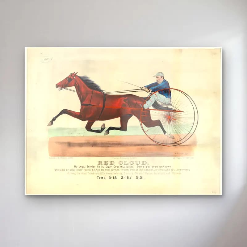 Vintage Atlı No. 22 cam tablo — Vintage Atlı No. 22 — vintage atlı