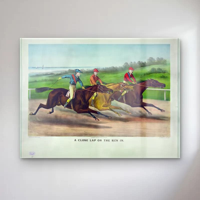 Vintage Atlı No. 25 cam tablo — Vintage Atlı No. 25 — vintage atlı