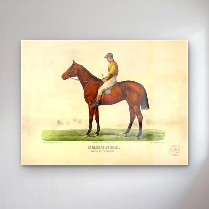 Vintage Atlı No. 28 cam tablo — Vintage Atlı No. 28 — vintage atlı