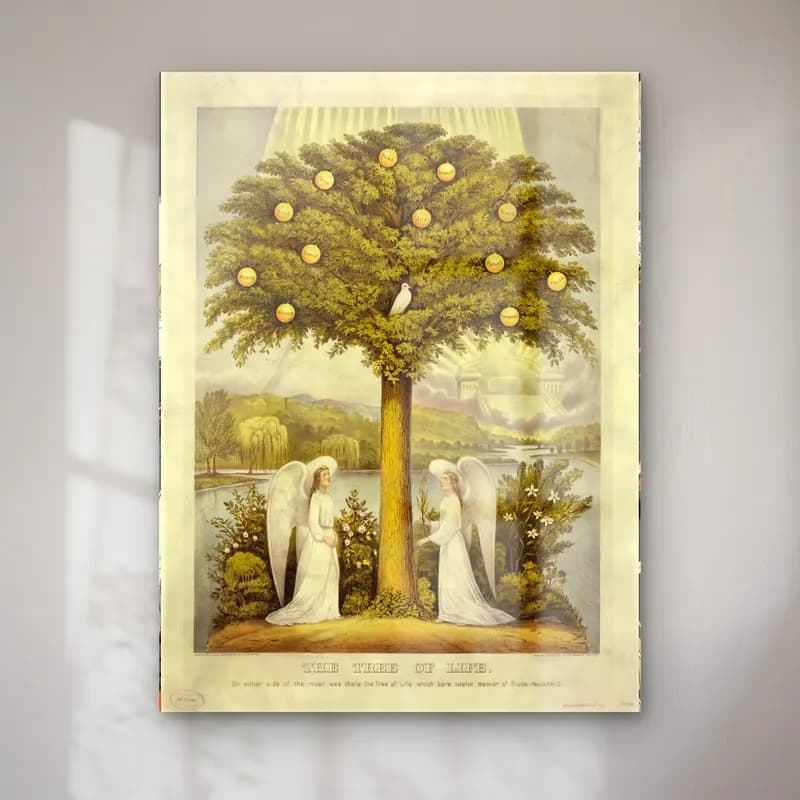 Vintage Dini Sahne – Sarı Tonlar cam tablo — Vintage Dini Sahne – Sarı Tonlar — vintage dini sahne
