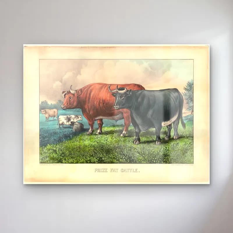 Vintage İnek No. 11 cam tablo — Vintage İnek No. 11 — vintage i̇nek