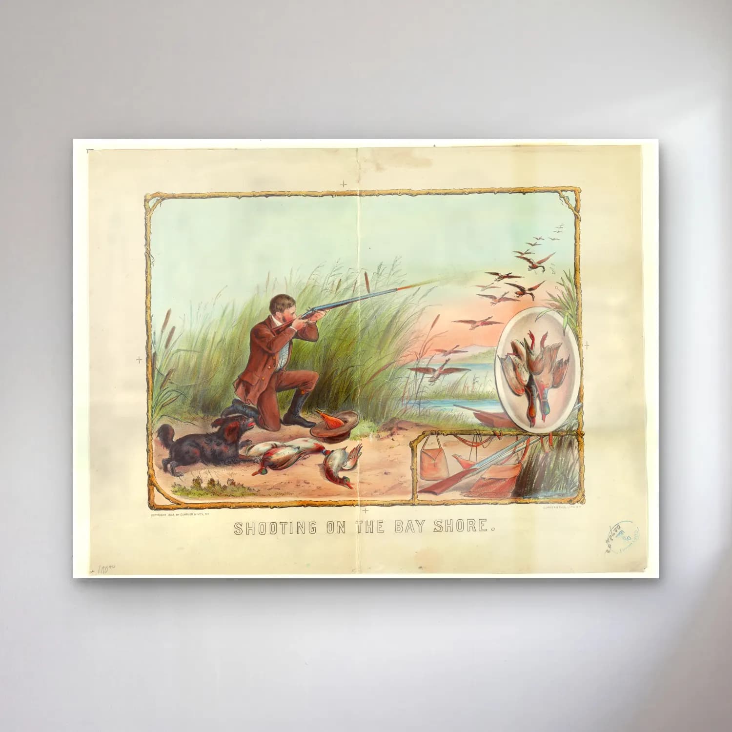 Vintage Ördekler – Bej Tonlar cam tablo — Vintage Ördekler – Bej Tonlar — vintage ördekler
