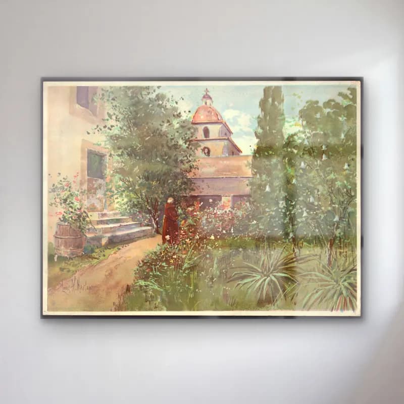 Suluboya Çiçek Bahçesi No. 9 cam tablo — Suluboya Çiçek Bahçesi No. 9 — suluboya çiçek bahçesi