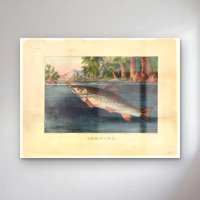 Vintage Balık No. 36 cam tablo — Vintage Balık No. 36 — vintage balık
