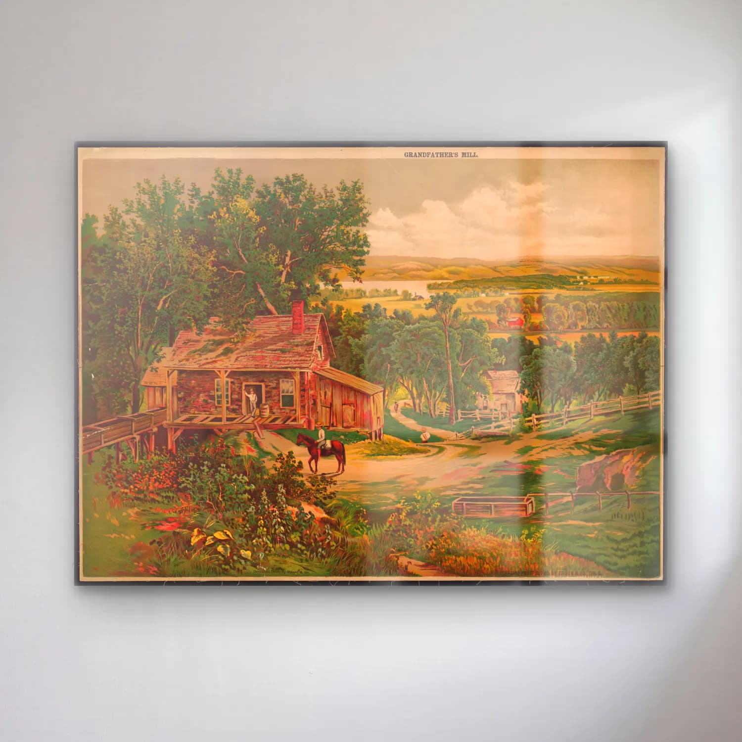 Vintage Kır Evi No. 33 cam tablo — Vintage Kır Evi No. 33 — vintage kır evi
