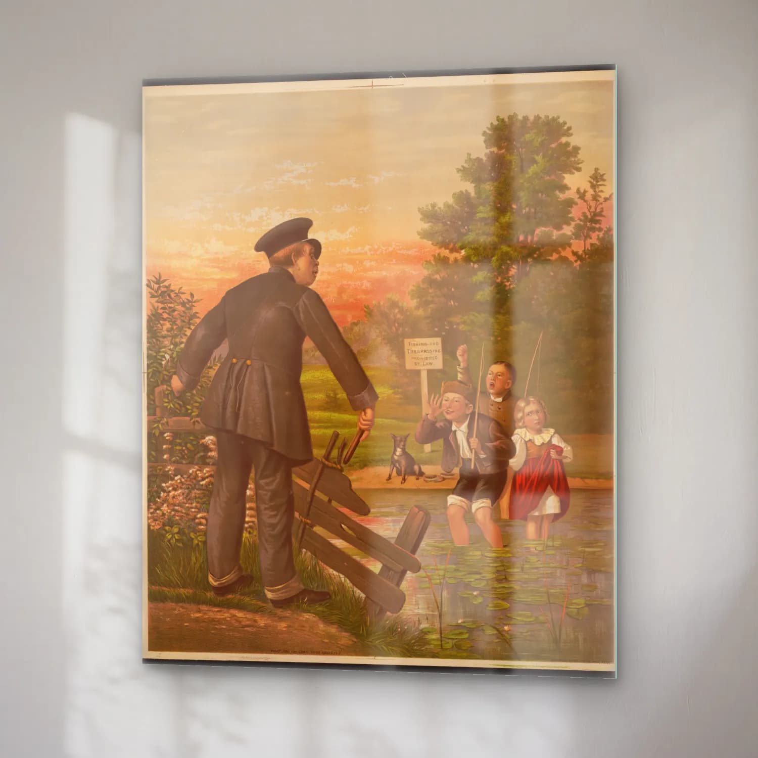 Vintage Poster Golf cam tablo — sağ açıdan görünüm