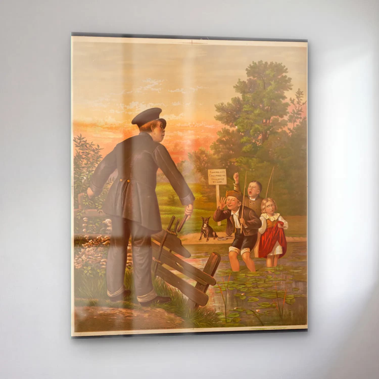 Vintage Poster Golf cam tablo — sol açıdan görünüm