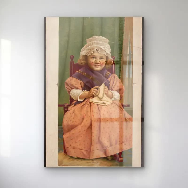Vintage Kız Çocuğu Portresi cam tablo — Vintage Kız Çocuğu Portresi — vintage kız çocuğu portresi