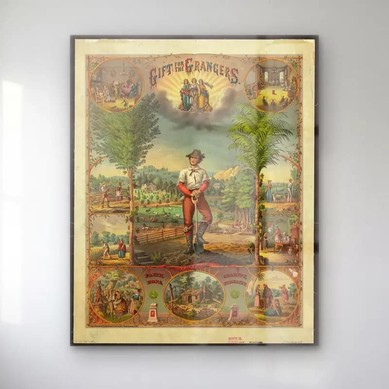 Vintage Poster Dini Sahne – Sarı Tonlar cam tablo — Vintage Poster Dini Sahne – Sarı Tonlar — vintage poster dini sahne