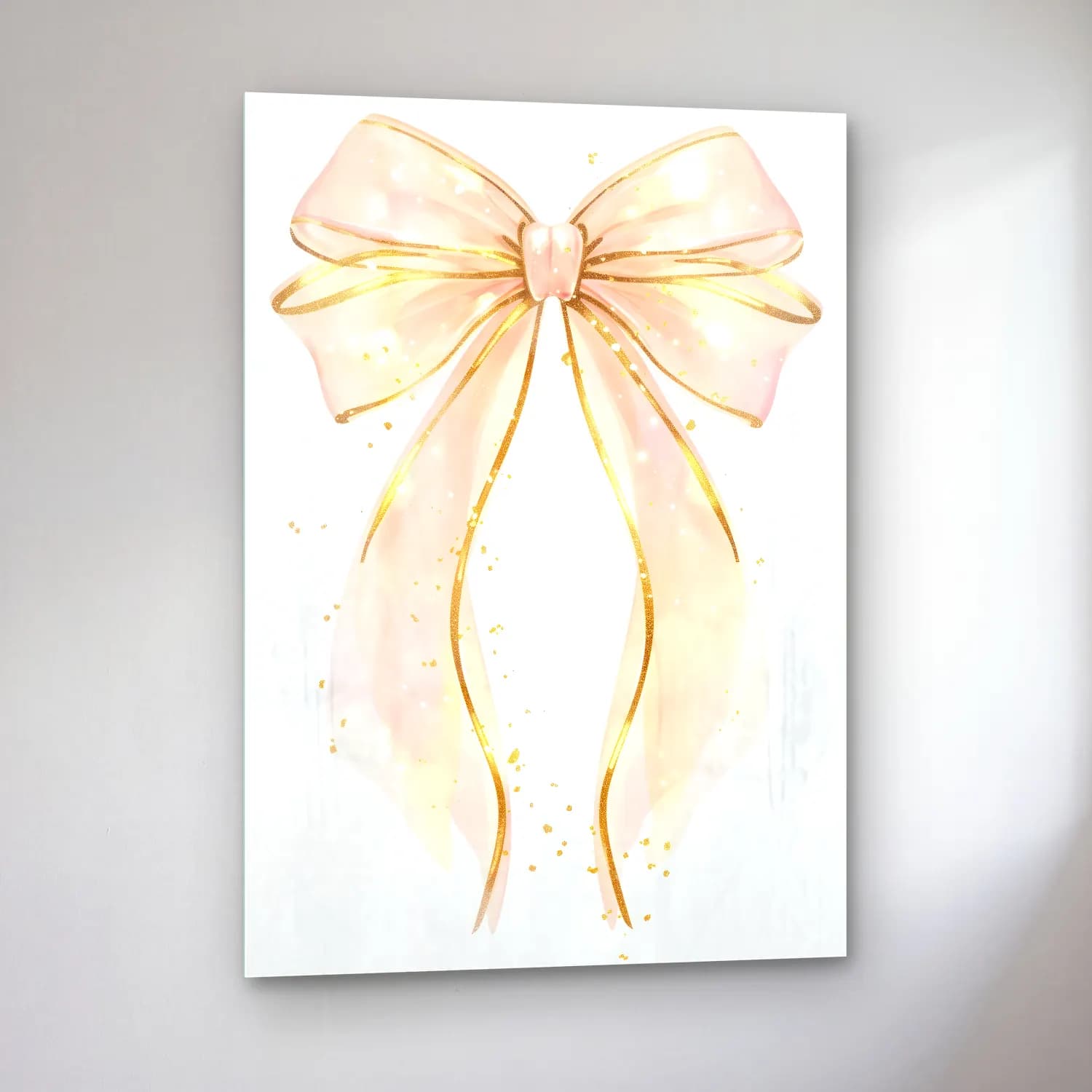 Pastel Fiyonk No. 26 cam tablo — sol açıdan görünüm