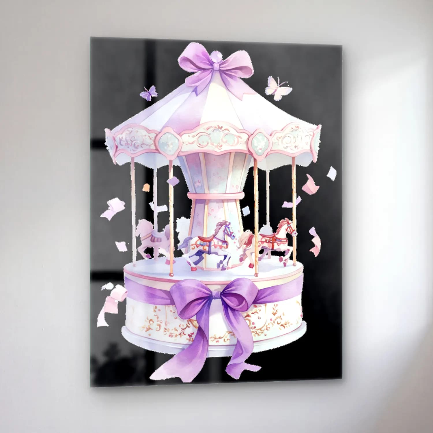 Pastel Tatlılar cam tablo — sol açıdan görünüm