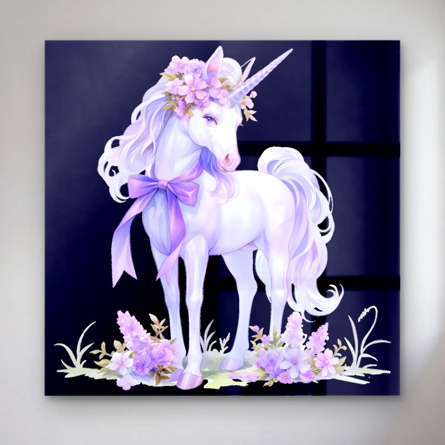 Pastel At – Mor Tonlar cam tablo — Pastel At – Mor Tonlar — pastel at