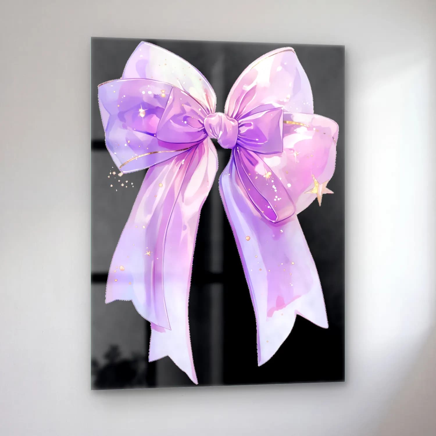 Pastel Fiyonk No. 33 cam tablo — sol açıdan görünüm