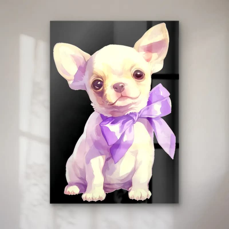 Sevimli İllüstrasyon Köpek No. 11 cam tablo — Sevimli İllüstrasyon Köpek No. 11 — sevimli i̇llüstrasyon köpek