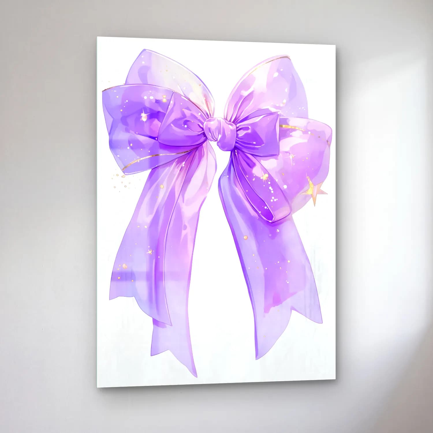 Pastel Fiyonk No. 40 cam tablo — sol açıdan görünüm