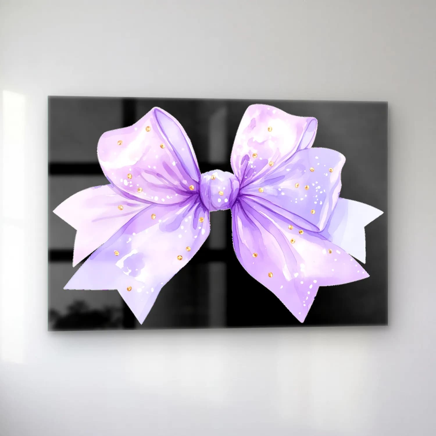 Pastel Fiyonk No. 41 cam tablo — sol açıdan görünüm