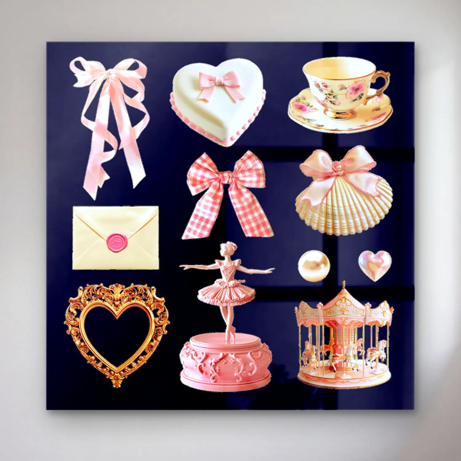 Pastel Tatlılar No. 5 cam tablo — Pastel Tatlılar No. 5 — pastel tatlılar